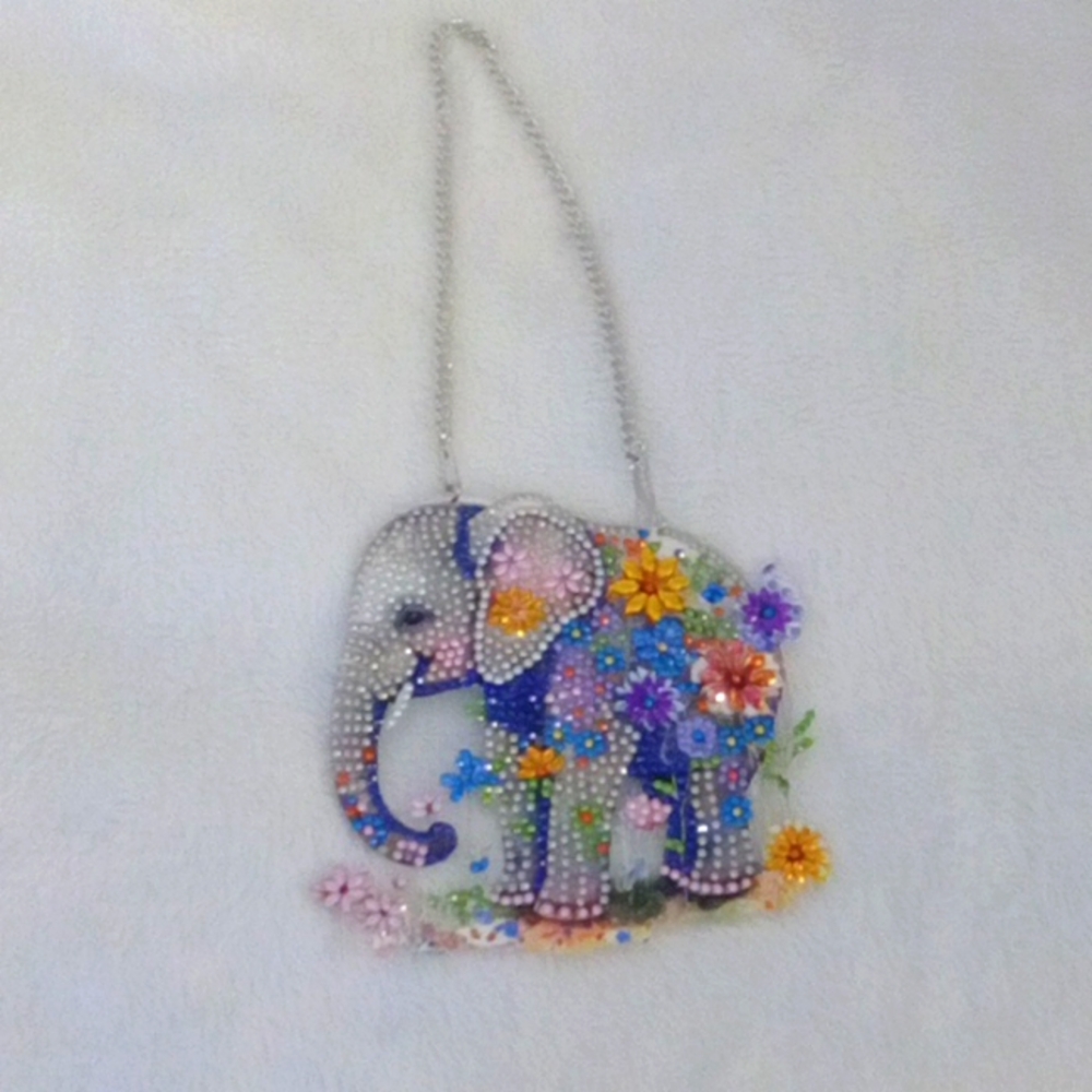 Rhinestone elephant wall decor